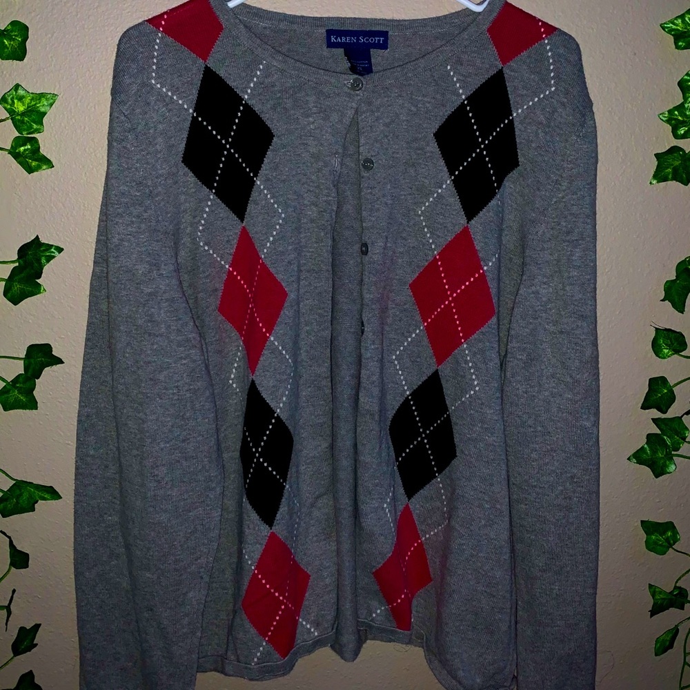 Argyle button up